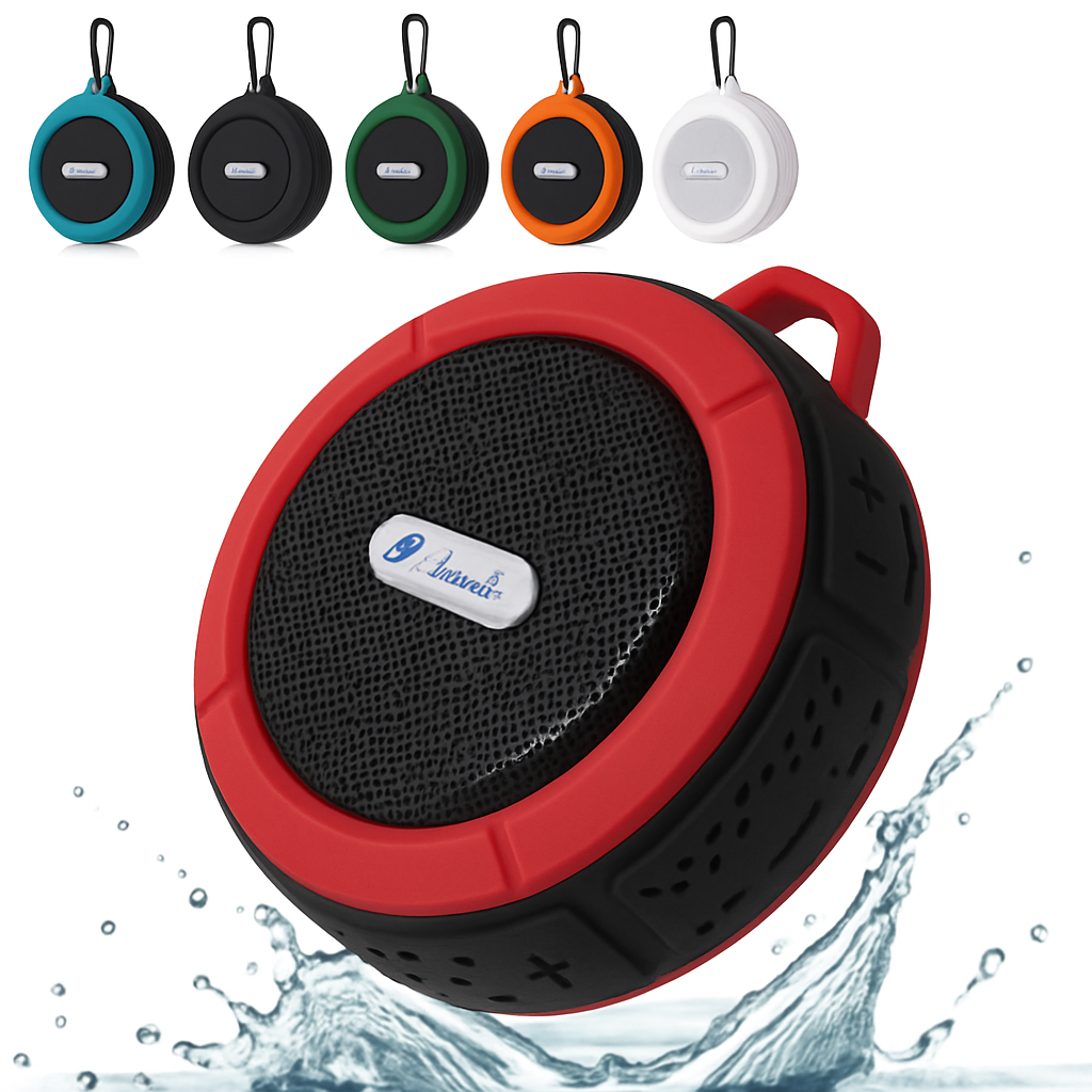 Mini Portable Waterproof Bluetooth Speaker with Suction Cup