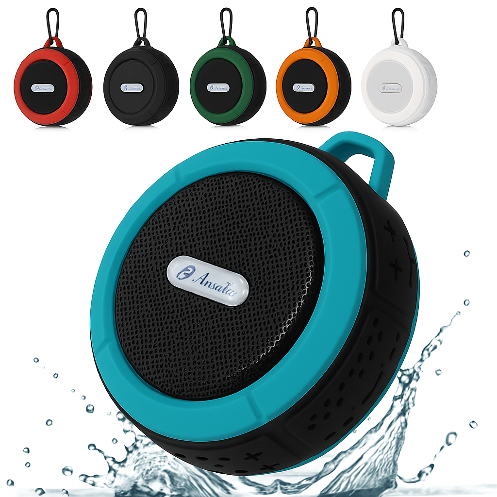 Mini Portable Waterproof Bluetooth Speaker with Suction Cup
