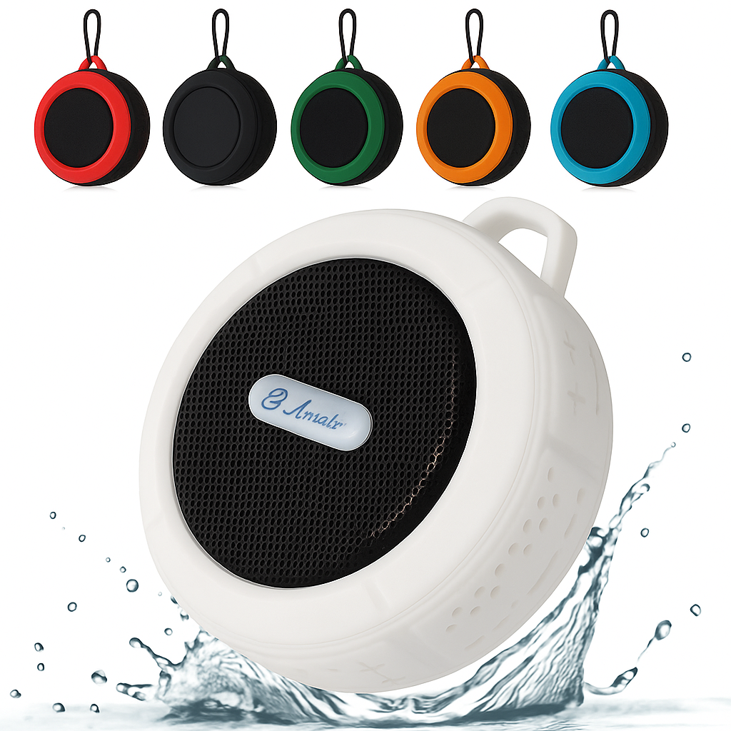 Mini Portable Waterproof Bluetooth Speaker with Suction Cup