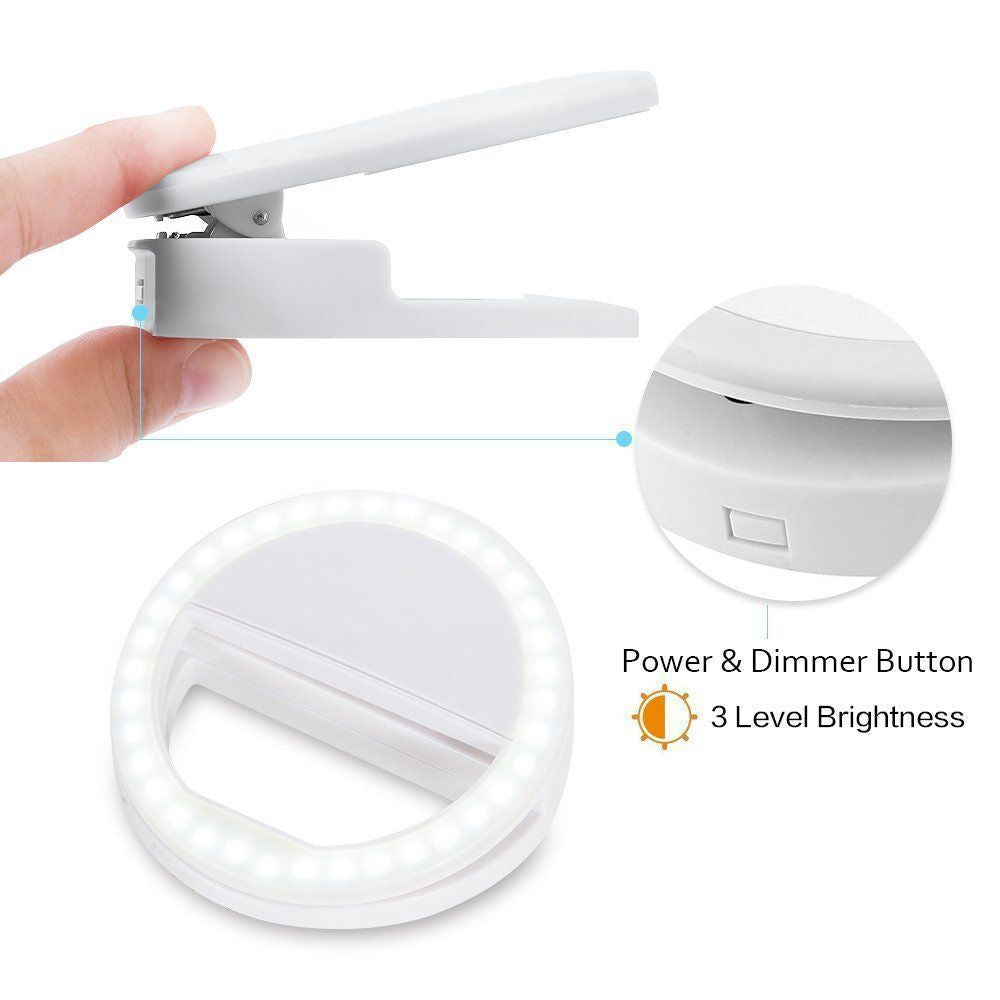 GlowSnap™ Clip-On Selfie Ring Light