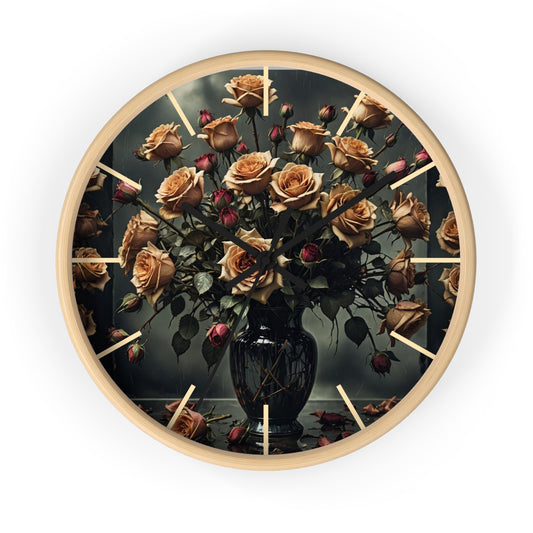 "Roses of Time" by Law Rence Wall Clock