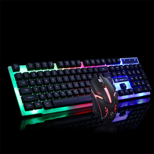 Glide+ RGB Gaming Keyboard & Mouse Combo – Wired LED Backlit Set