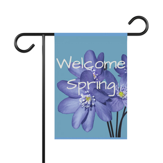 Welcome Spring Garden Flag Designed by Law Rence