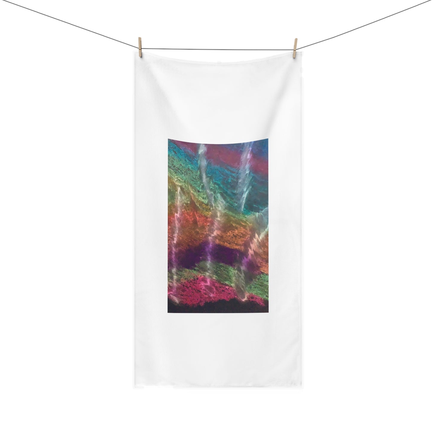 Mink-Cotton Towel by Law Rence – Featuring Original Art Nouveau Design