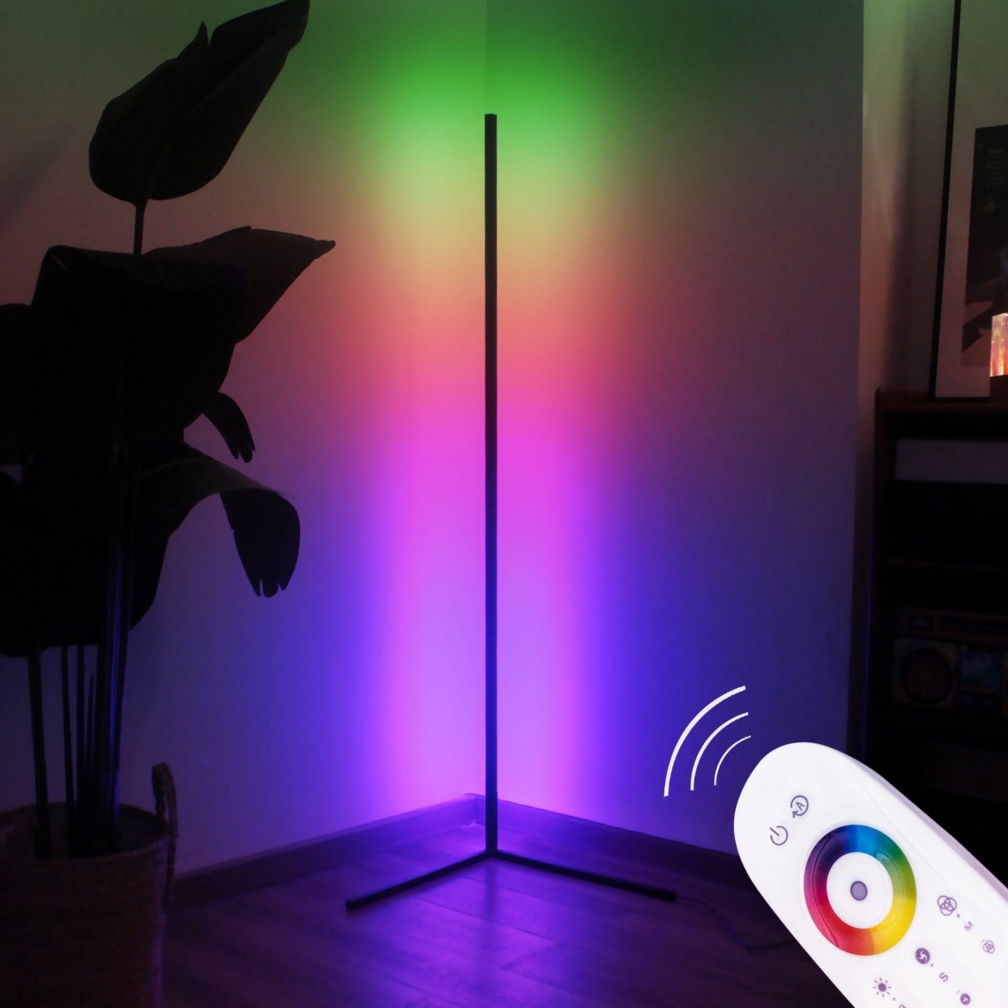 VibeBeam RGB Corner Floor Lamp – Minimalist Light, Maximum Mood
