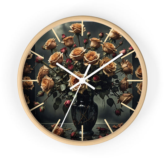 "Roses of Time" by Law Rence Wall Clock