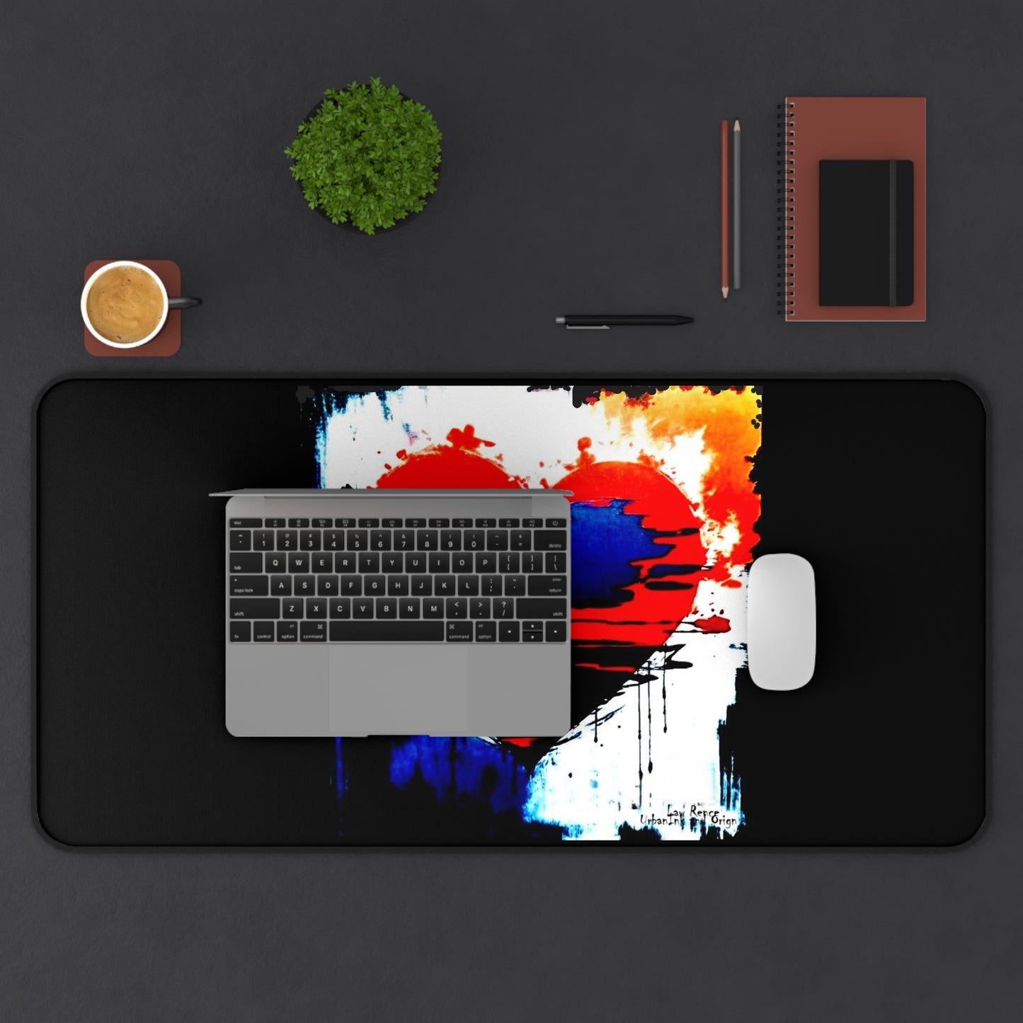 Painted Love Desk Pad for the Artsy Student or the Creative Individual
