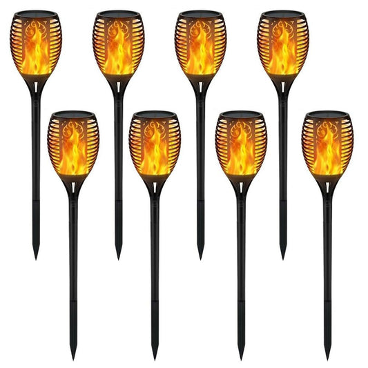 FlickerGlow Solar Flame Lights – Small Torch Style for Gardens & Paths