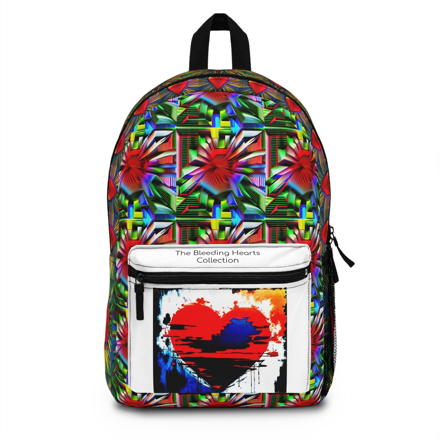 The Bleeding Heart Collection Backpack – Artistic School Tote, Colorful Daypack, LGBTQ+ Cause-Inspired Gift