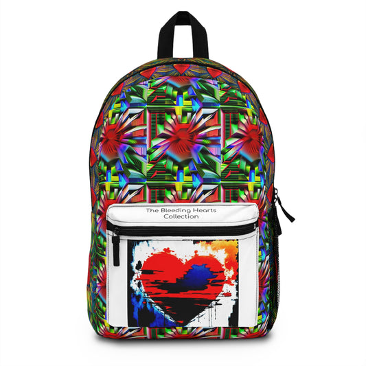 The Bleeding Heart Collection Backpack – Artistic School Tote, Colorful Daypack, LGBTQ+ Cause-Inspired Gift