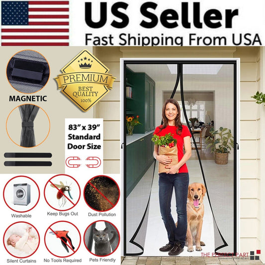 Buzz-Off Buddy: Snap-Closure Magnetic Screen Door Mesh
