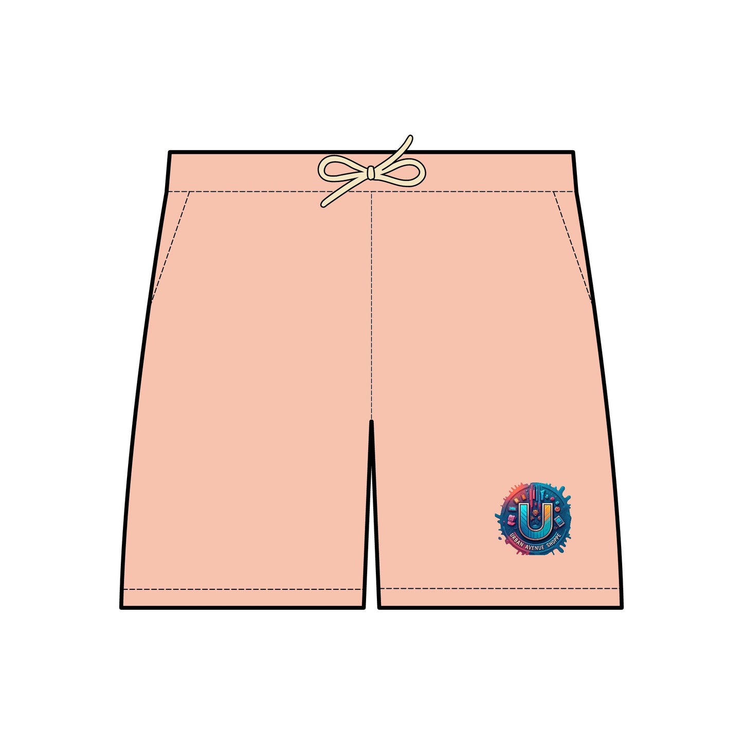Unisex Lightweight Fleece Sweat Shorts with Graphic Print Logo - Perfect for Summer Leisure