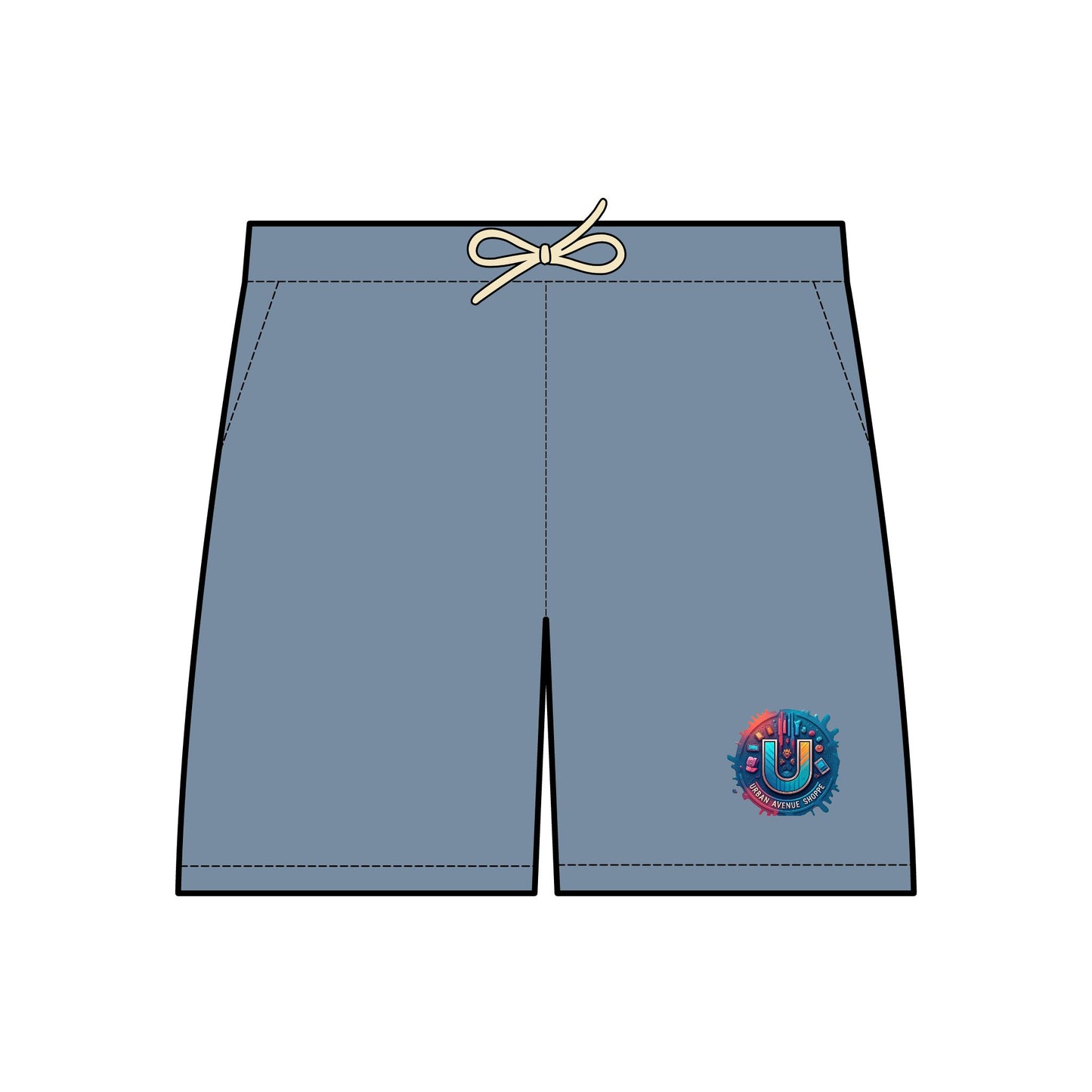 Unisex Lightweight Fleece Sweat Shorts with Graphic Print Logo - Perfect for Summer Leisure