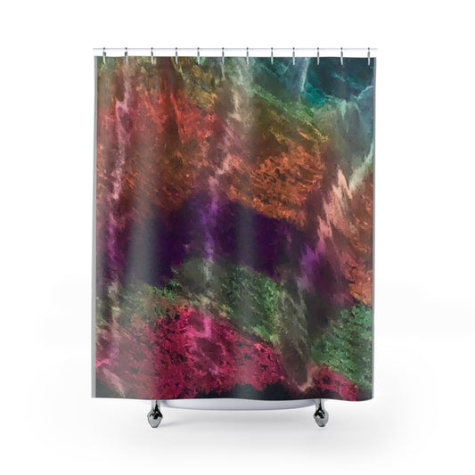 Art Noveau Painting on Shower Curtain by Law Rence