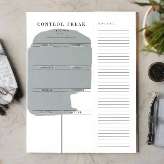 📅 Control Freak Weekly List Notepad – Desk Planner (8.5" x 11")