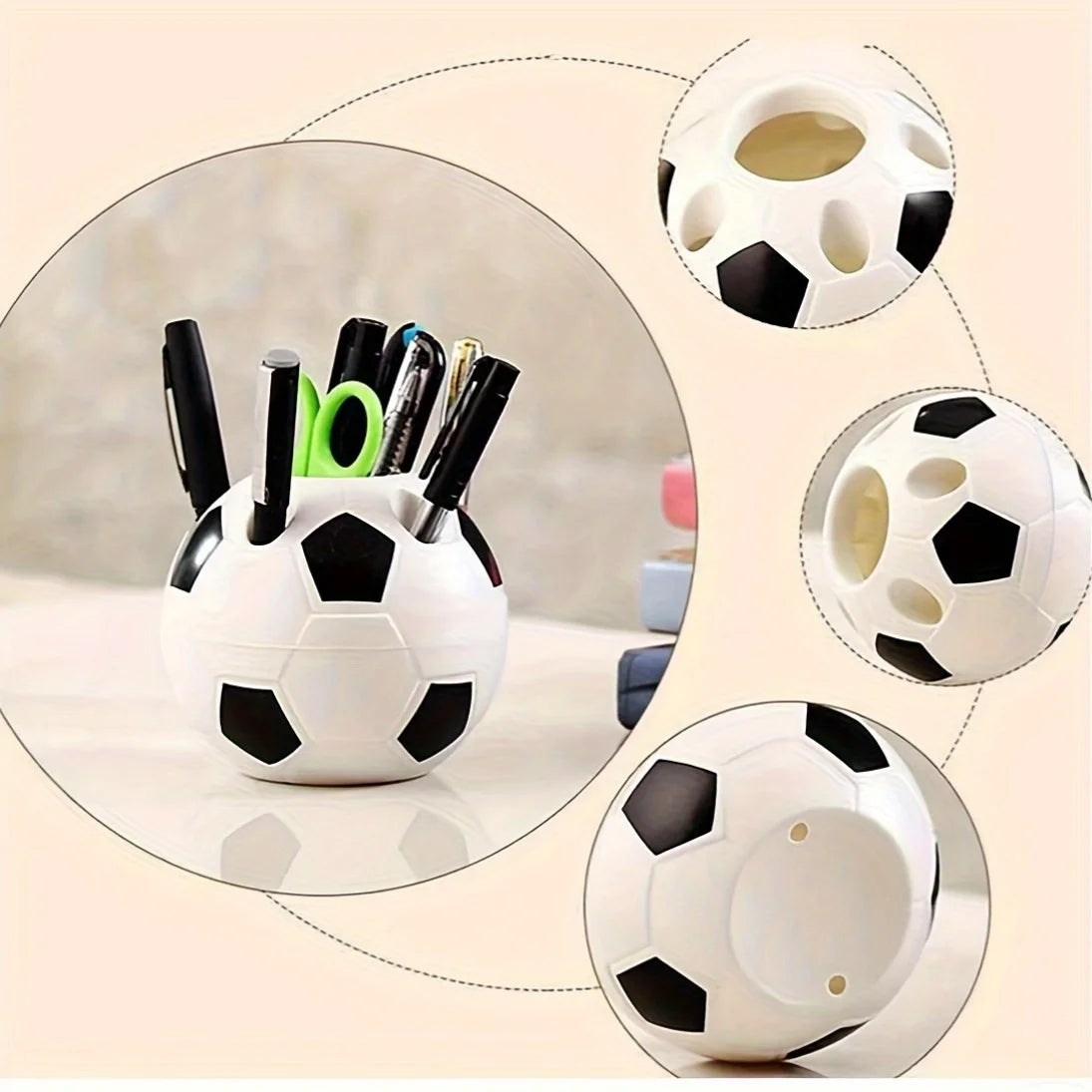 ⚽ Goal Digger™ Ceramic Soccer Pencil Holder