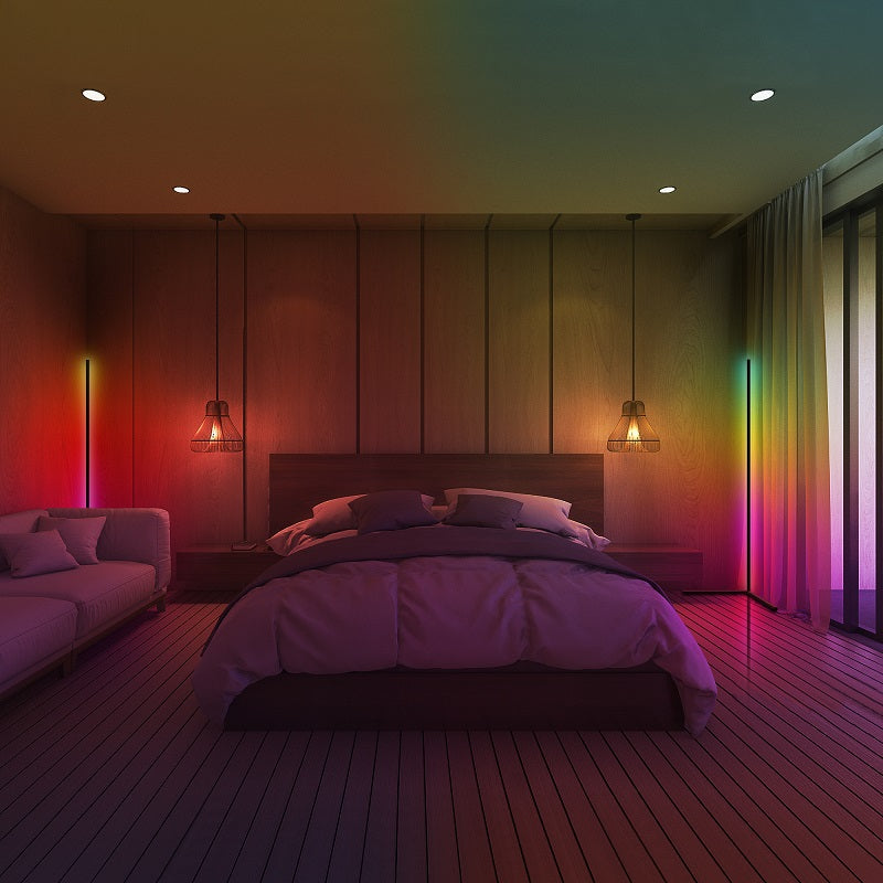 VibeBeam RGB Corner Floor Lamp – Minimalist Light, Maximum Mood