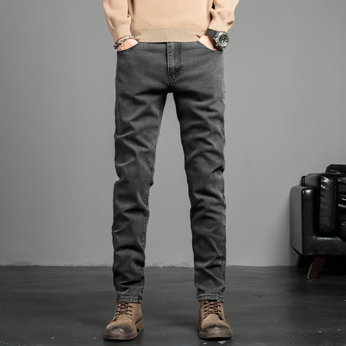 Youth Retro Drip Denim – Embroidered Street Jeans for Everyday Flex