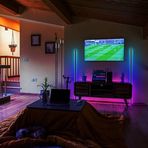 VibeBeam RGB Corner Floor Lamp – Minimalist Light, Maximum Mood