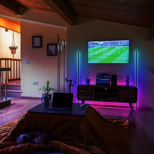 VibeBeam RGB Corner Floor Lamp – Minimalist Light, Maximum Mood