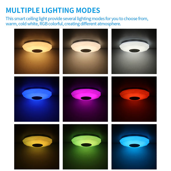 LumaPulse™ Bluetooth RGB Ceiling Light with Wireless Music Sync