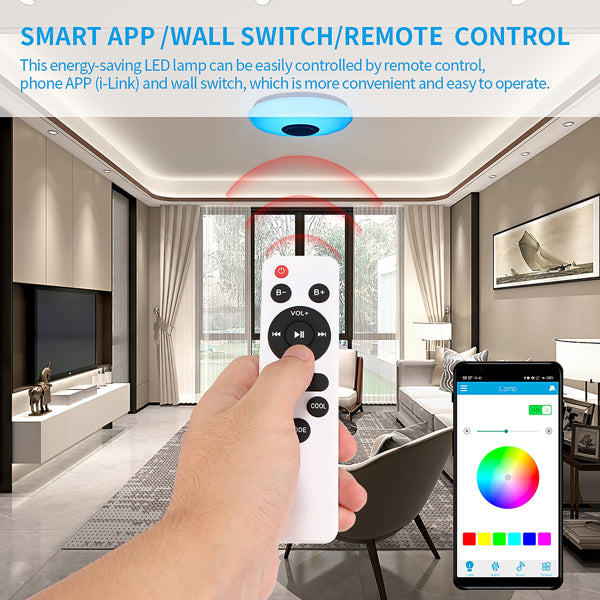 LumaPulse™ Bluetooth RGB Ceiling Light with Wireless Music Sync