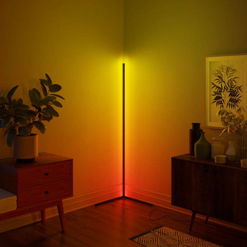 VibeBeam RGB Corner Floor Lamp – Minimalist Light, Maximum Mood